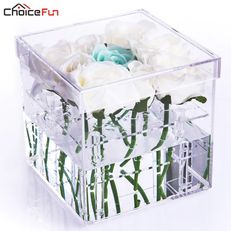 CHOICE FUN Роскошная 100% акриловая прозрачная пластиковая подарочная коробка с 9
