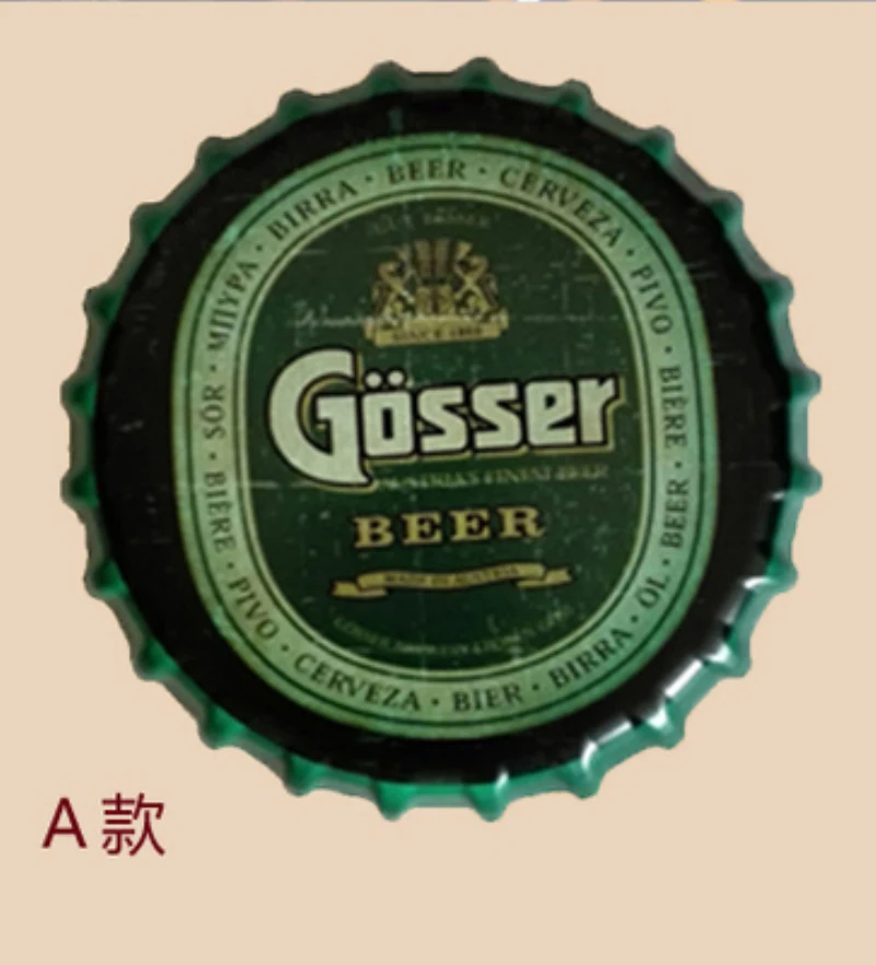 Жестяная Вывеска &quotGOSSER&quot Винтажная металлическая роспись пивная Кепка Бар Паб