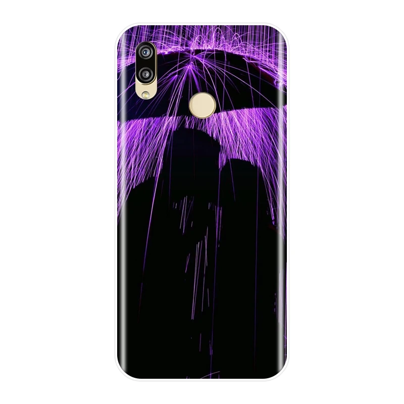 Задняя крышка для Huawei P8 P9 P10 P20 Lite 2017 мягкий силиконовый фиолетовый чехол P Smart Plus Pro