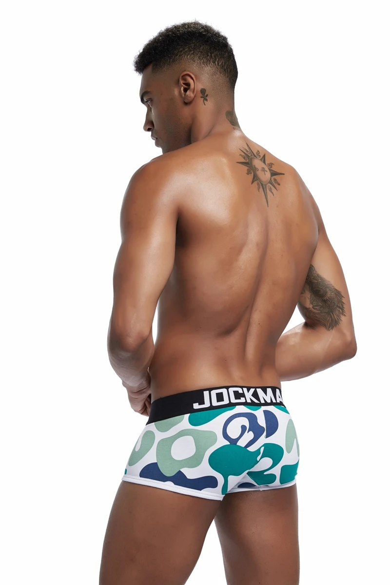 JOCKMAIL нижнее белье мужские боксеры камуфляж хлопок сексуальные мужские комфортные трусики из «дышащей» ткани трусы мужские боксеры мягкие трусы