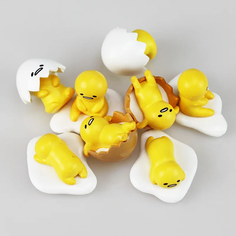 Горячие Продажи 10 Компл./лот Gudetama ПВХ Цифра Игрушка Мини Игрушки Куклы 3 см Ок