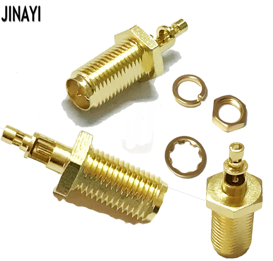 100 pcs RP-SMA Jack Female Nut Bulkhead RF Connector For 1.13 0.81 1.13mm IPX U.FL Pigtail Coax Cable | Обустройство дома