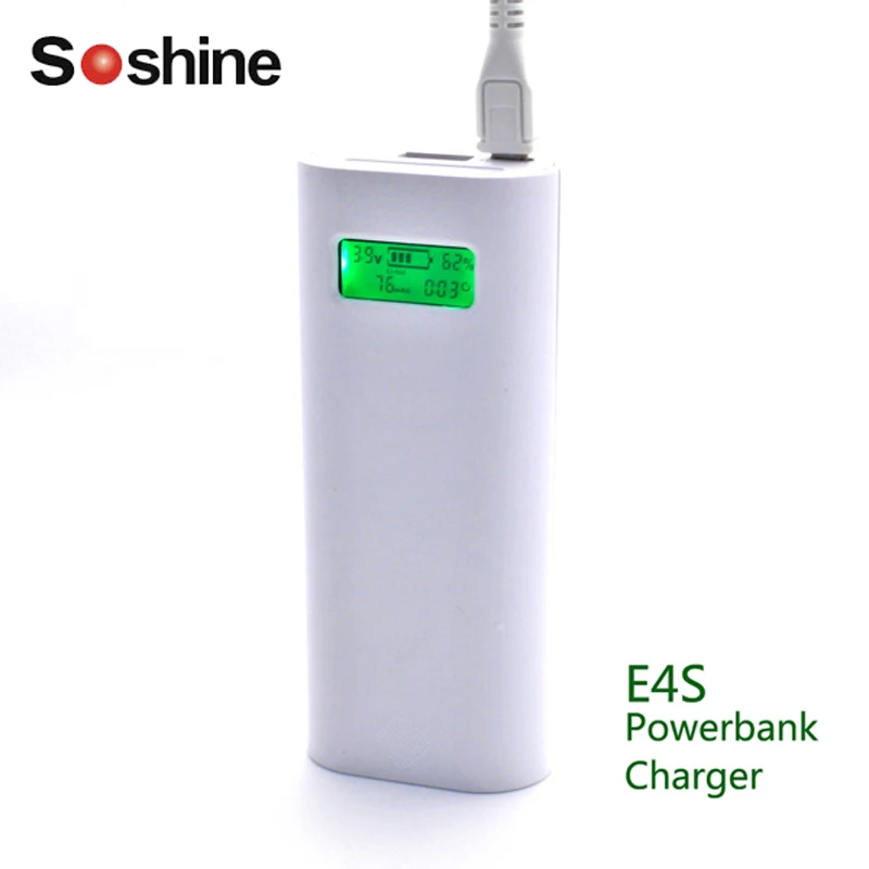 Внешний аккумулятор Soshine E4S с двумя USB портами и 2 слотами 18650|interface|interface usbinterface slots |
