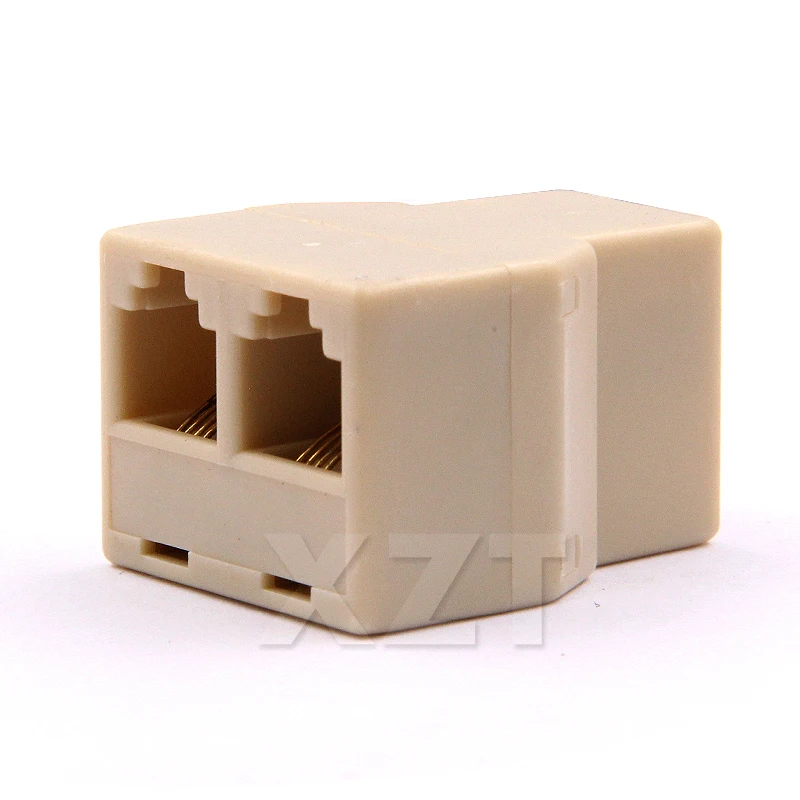 2017 новинка 10 шт./лот RJ11 4 контактный Женский разветвитель для телефона от 1 до 2