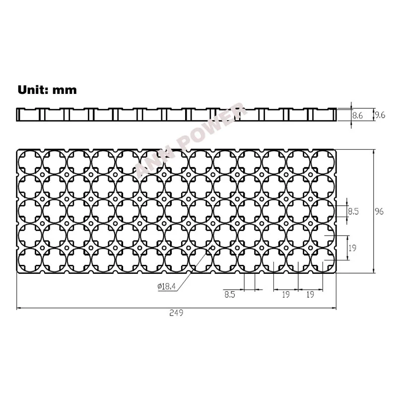5*13 (5P13S) 18650 Держатель аккумулятора и Чистый Никель для 13S 48V 10Ah 15Ah литиевый