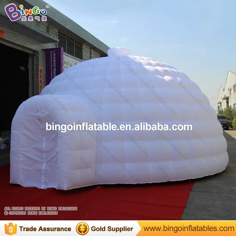 

Бесплатная доставка, белая надувная палатка igloo, горячая Распродажа нейлон, 6x6x3,5 м, надувная палатка-Юрта, игрушечные палатки