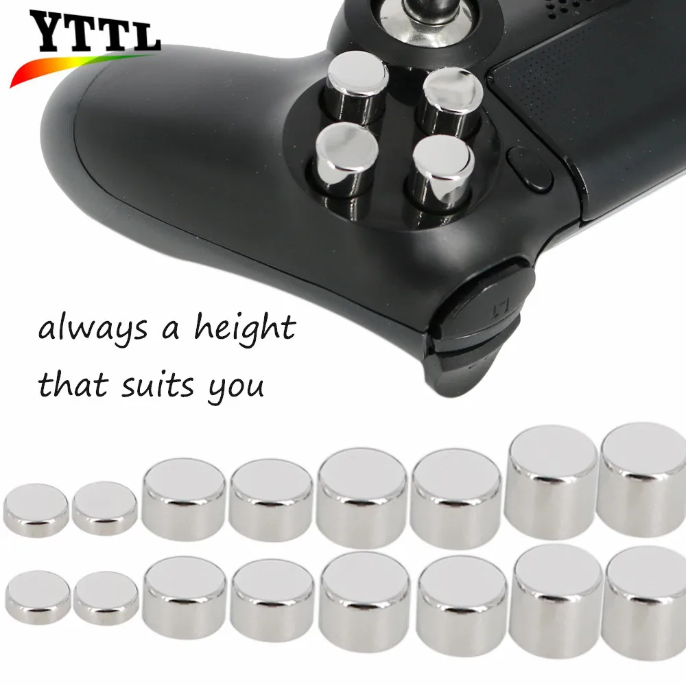 Металлические пуговицы в виде пуль для PS4 контроллер Магнитные Thumbsticks Джойстики +