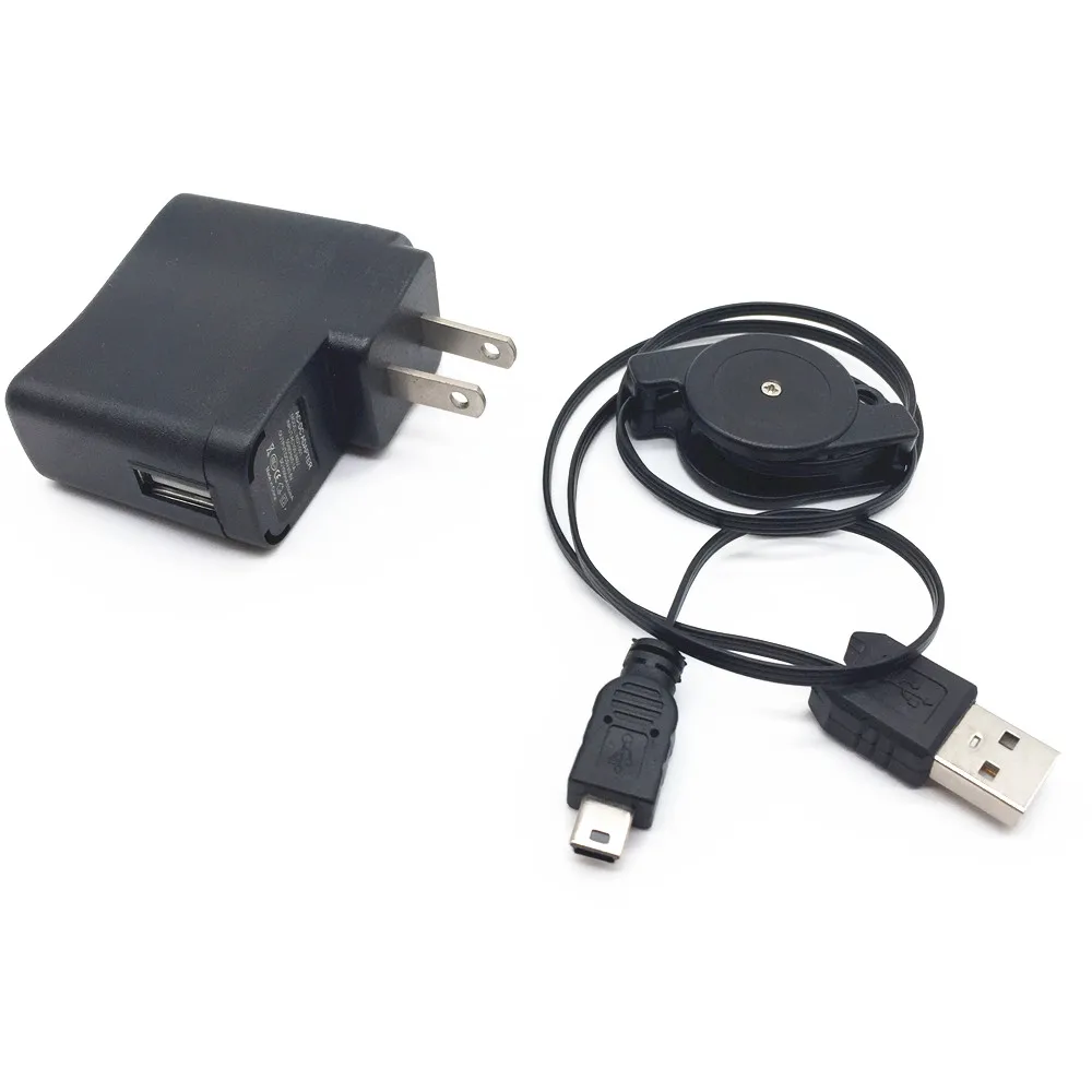 Черный Выдвижной кабель USB A папа для Mini B 5 Pin зарядки и синхронизации