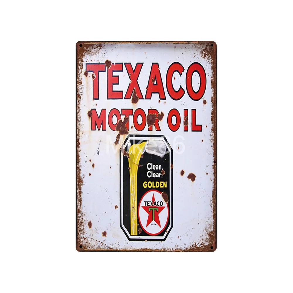 [Mike86] моторное масло TEXACO газовый насос для жестяная вывеска Винтаж отель паб