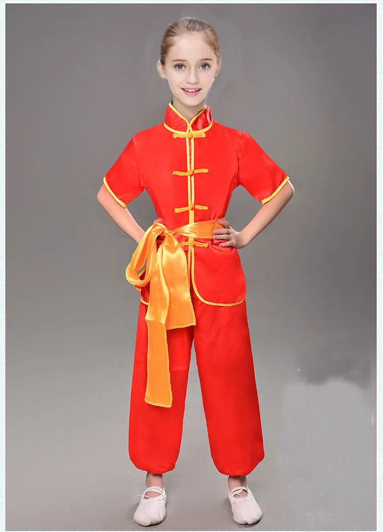 Детская одежда с коротким рукавом Tae Kwon Do Wushu Китайская традиционная для