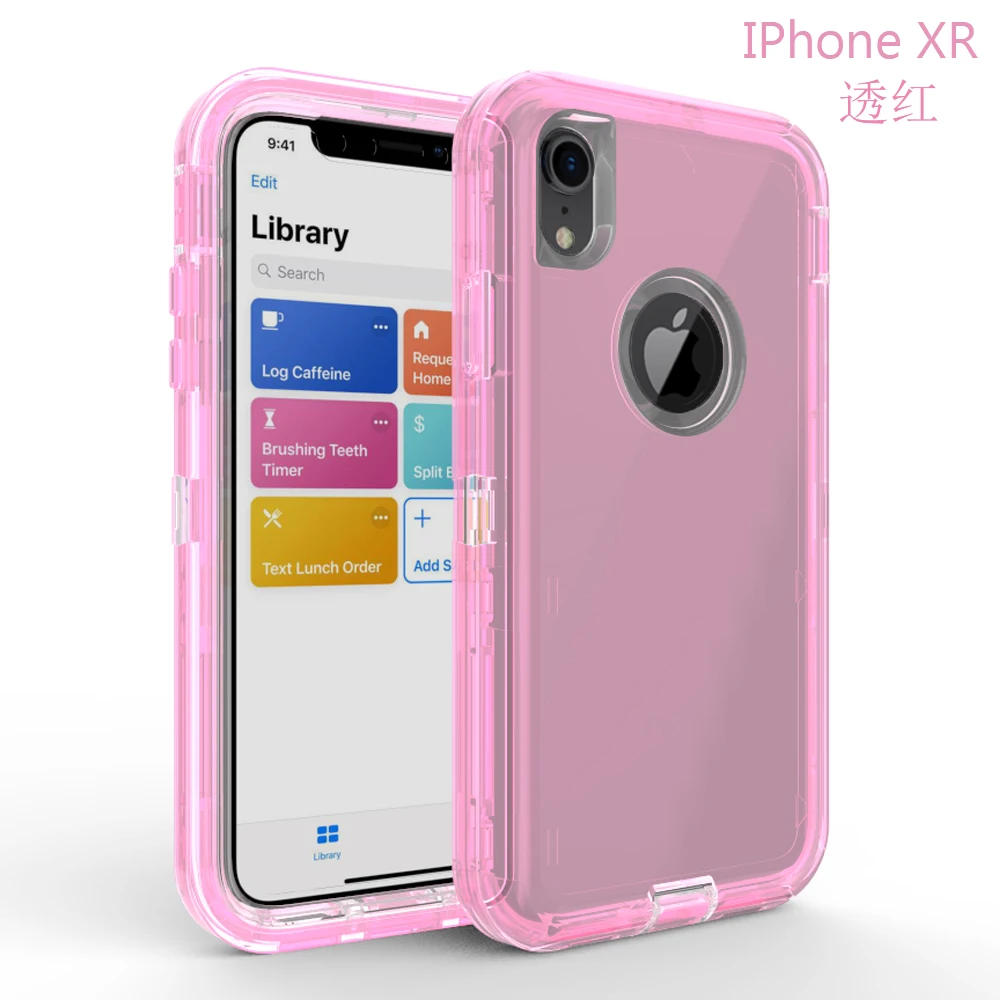 Для iPhone X Xs Max XR 7 8 6 6s Плюс Прозрачный Робот защитник Чехлы для samsung примечание 9 S8 S9