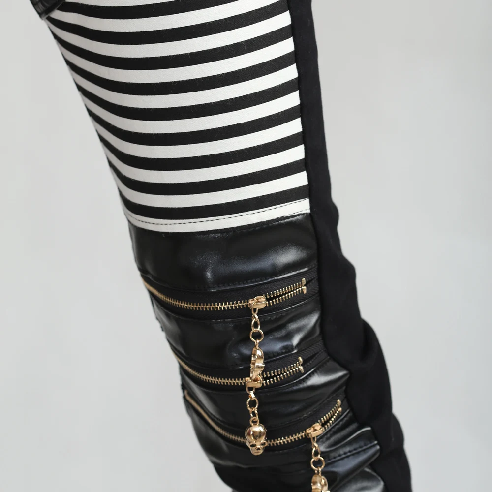 Штаны мужские повседневные кожаные компрессионные|punk pants|sexy mens pantsmens leather trousers |