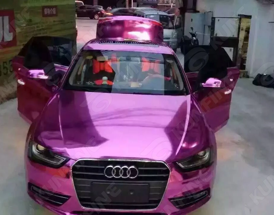 Наклейка для автомобильного стайлинга хром фиолетовая Автомобильная виниловая