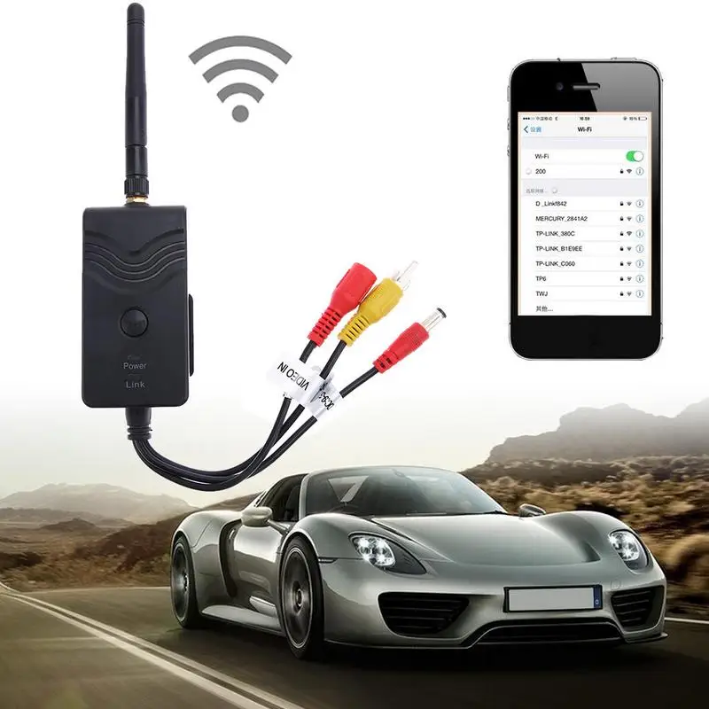 Wi Fi камера для автомобиля передатчик AV интерфейс видео заднего вида системы IPhone