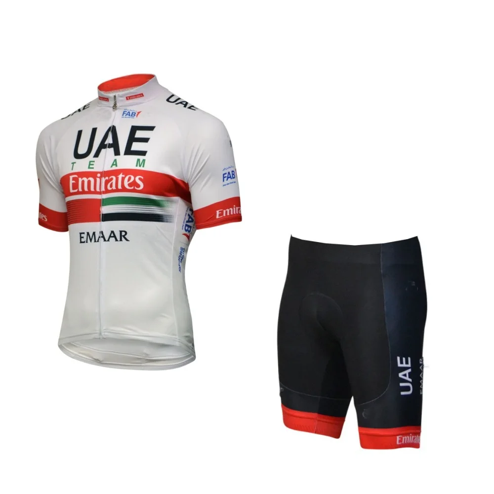 19 no bib Pro team ОАЭ белая велосипедная футболка, набор, велосипедный Майо MTB Racing ropa Ciclismo, короткий рукав, летняя велосипедная одежда, гелевая подкладка - Цвет: 19 no bib