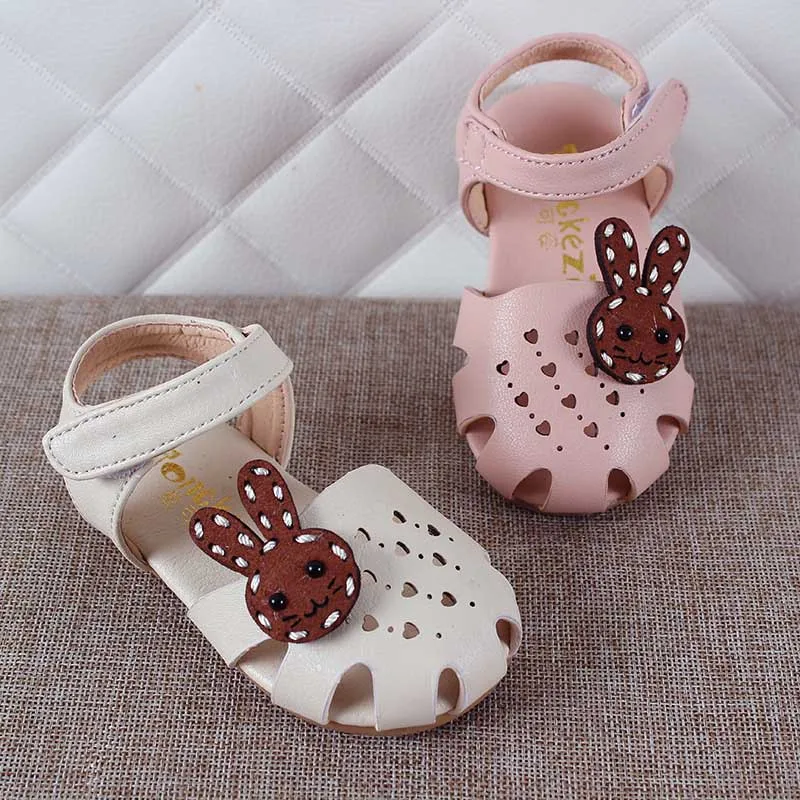 

Baby Girl Spring Summer Garden Sandals Flower Princess Girls Anti Slip Soft Sole Rabbit Hollow Casual Sandals Shoes Super