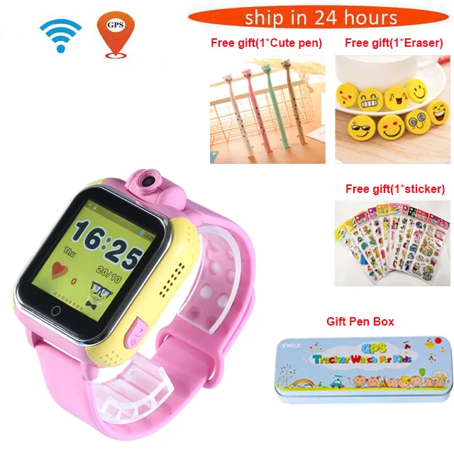 pink package 2 TWOX Смарт часы детские наручные Q730 JM13 3g GPRS gps трекер Smartwatch детские часы с камерой для IOS Android PK Q100 - Цвет: pink package 2