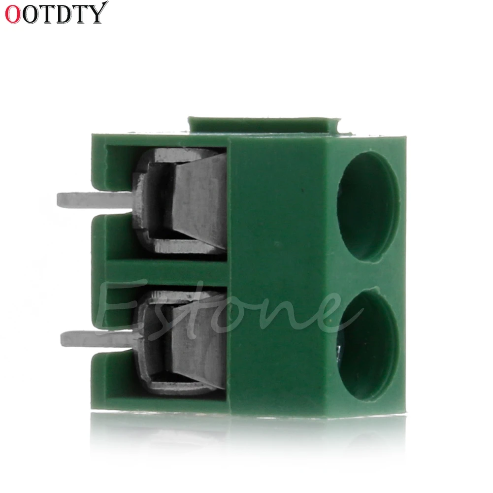 OOTDTY 2 шт. 300 в 10A 2P Штекерный PCB винтовой клеммный блок коннектор 5 мм Шаг
