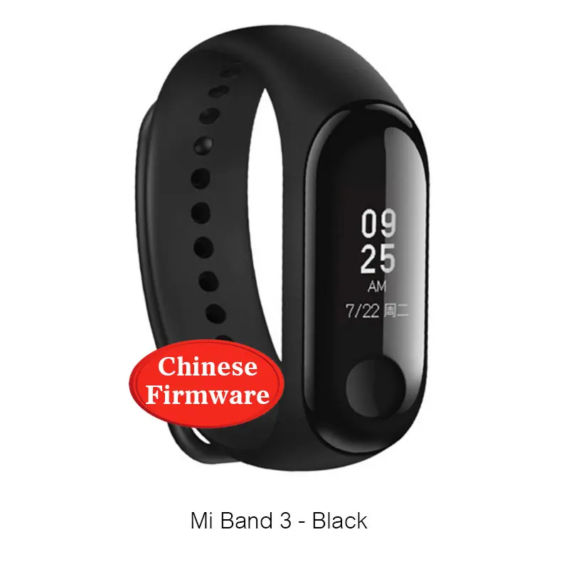 Mi-Band 3 Xiaomi mi-браслет 3 Смарт-Браслет фитнес-браслет mi Band 3 большой сенсорный экран OLED частота сердечных сокращений Smartband - Цвет: Mi-Band 3