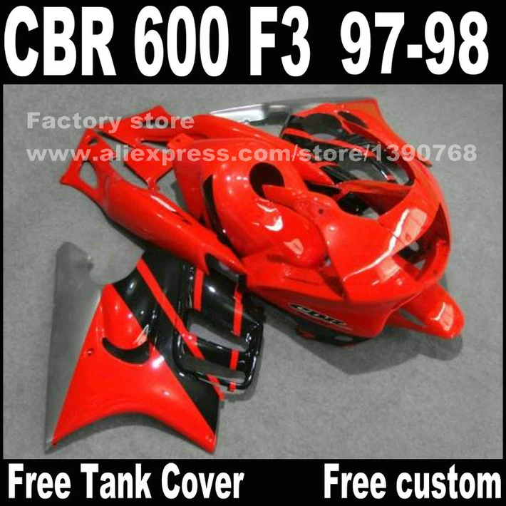 Мотоциклетные детали для HONDA CBR 600 F3 Обтекатели 1997 1998 CBR600 97 98 Красный Черный