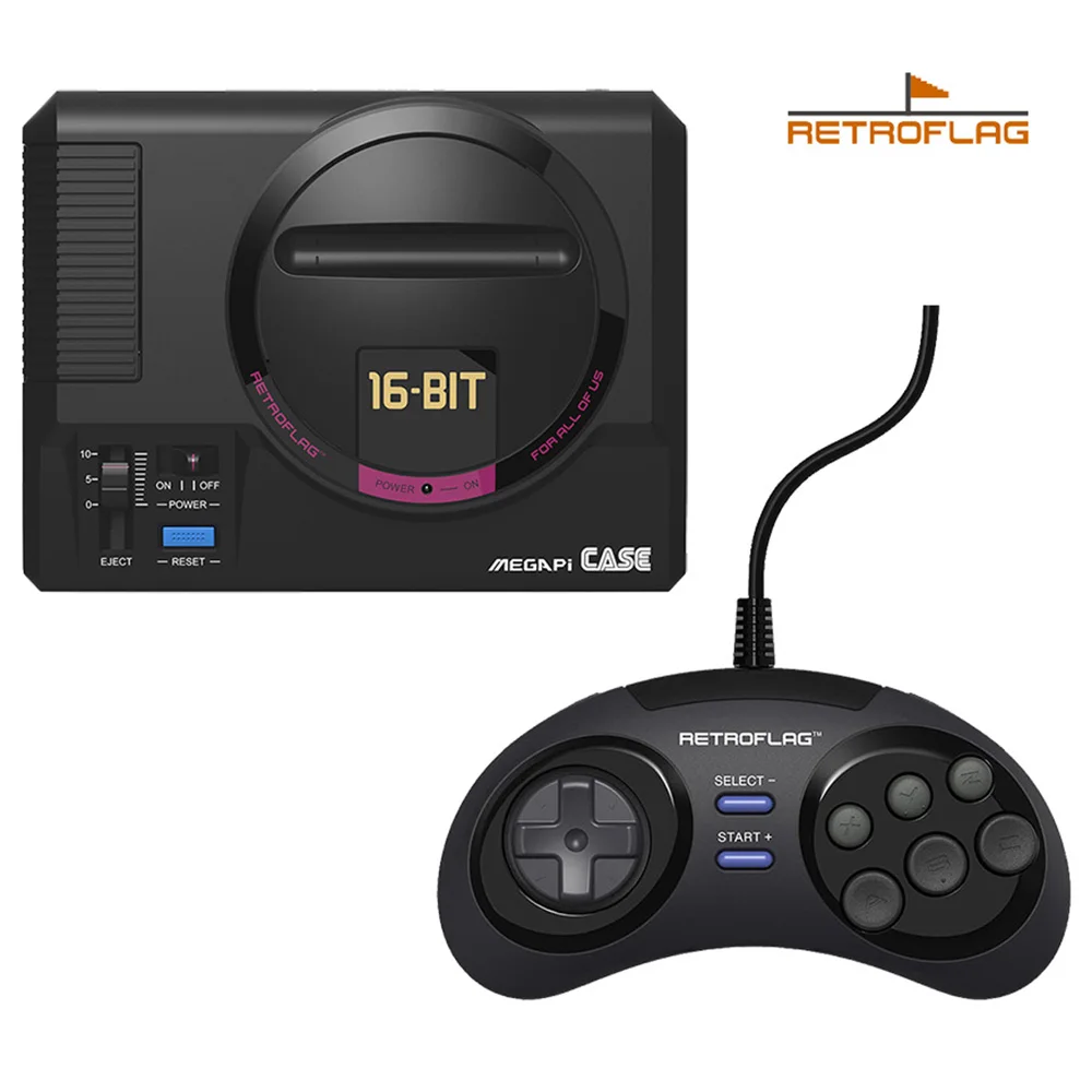 Bundle 1 Чехол Retroflag MEGAPi с игровым контроллером, комплект игровой консоли SEGA MEGA MD для Raspberry Pi 3 Model B+ plus/3B - Цвет: Bundle 1