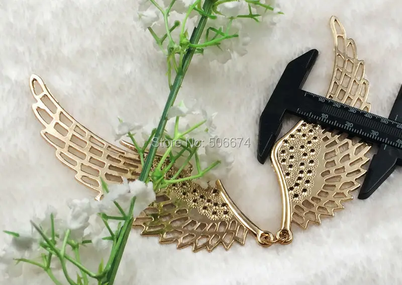 Ожерелье чокер из золотистого сплава с крыльями ангела 1 pr 115*35 мм|wing choker|pr shoes |