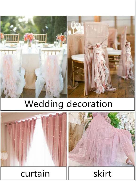 Creative star gauze Mesh Background Lace Sequin Cloth Wedding decoration DIY curtain dress Party Christmas New Year Decoration | Дом и сад