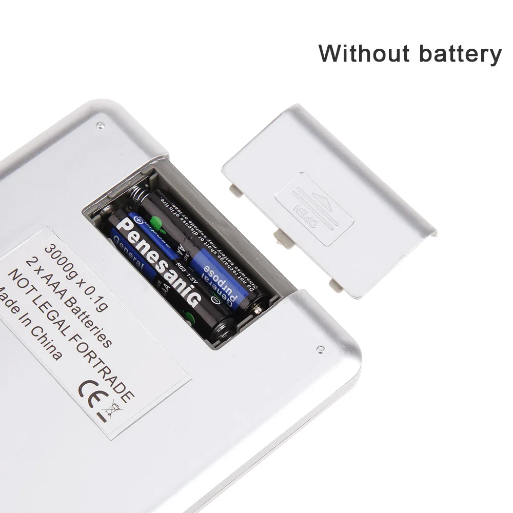 Высокоточные весы из нержавеющей стали с подсветкой 2 лотка для ювелирных