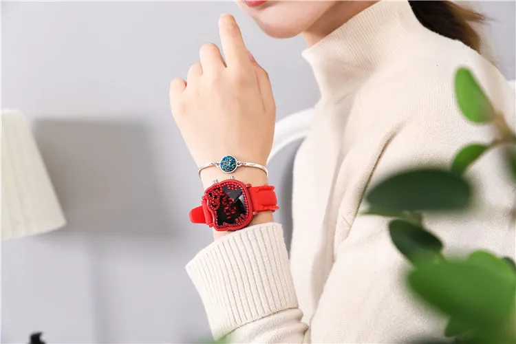 Hello kitty часы с героями мультфильмов детские спортивные наручные часы для девочек детские светодиодные цифровые бриллиантовые Наручные часы Nina Reloj Nino часы