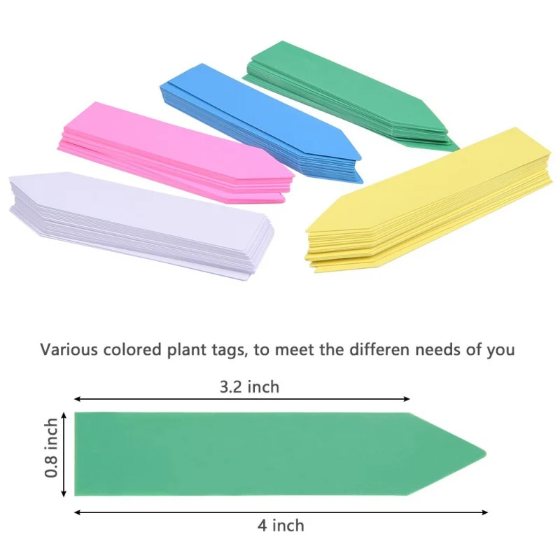

100Pcs Plastic Stake -type Plant Markers kindergarten plants Labels flower pot thick tag marker for plants garden