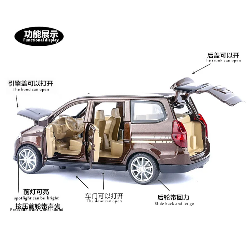 Имитация акустооптического эхо-игрушки модель автомобиля из сплава Wuling Hongguang