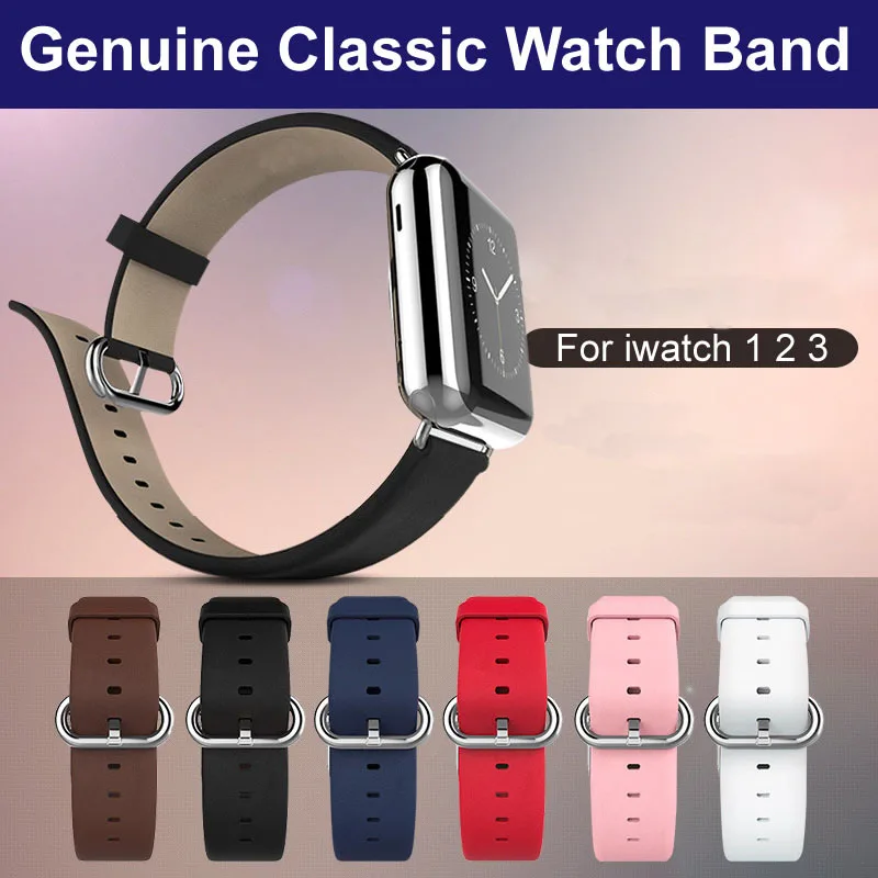 Ремешок из натуральной кожи для Apple Watch Series 1 2 3 38 42 мм|Ремешки часов| |