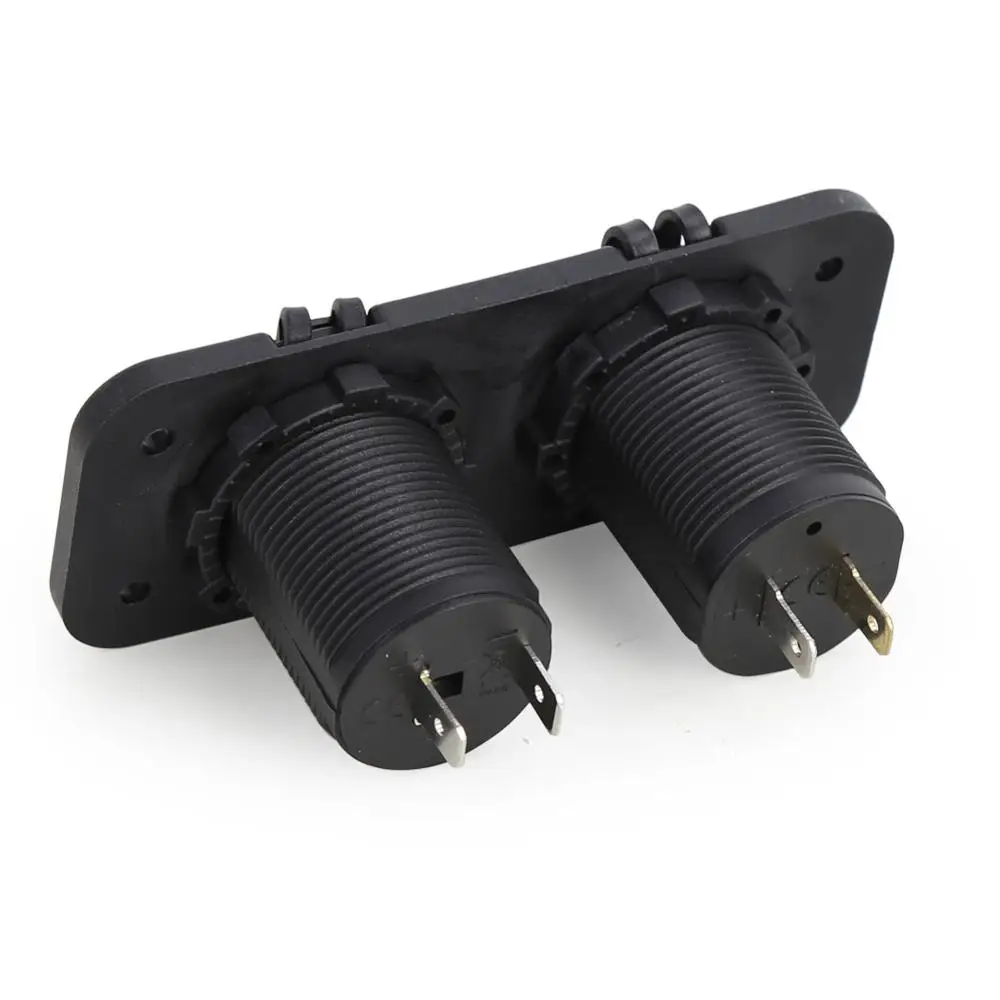 Dual USB Зарядное устройство гнездо для крепления морской с проводами 12 вольт