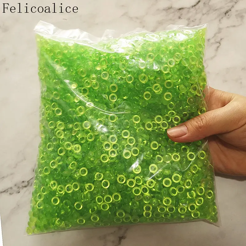 Green 500g 500 г бусины в виде рыбьей чаши, пластиковая ваза, наполнитель, шар в виде рыбьей чаши, бисер для изготовления слизи, сделай сам, художественное ремесло, украшение для свадебной вечеринки - Цвет: Green 500g