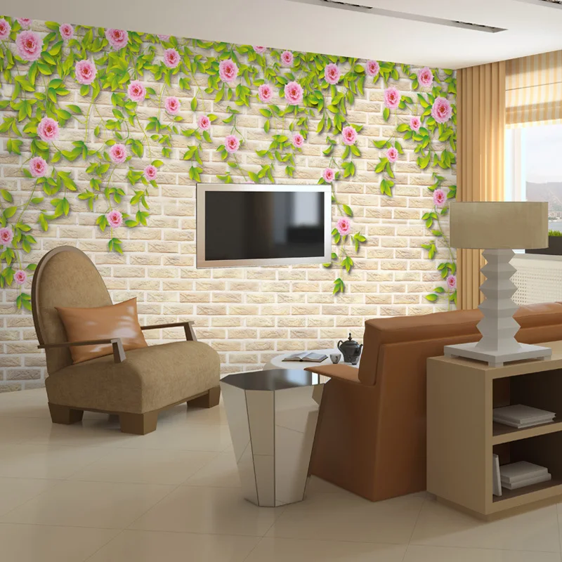 European prime TV backdrop wallpaper nonwoven warm living room bedroom self-adhesive film large mural wall | Дом и сад