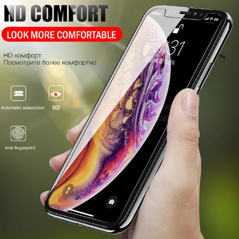 SRLEEKING закаленное стекло для iPhone XS Max XR X 5c 5S 6s 4 4S жесткая Защитная пленка экрана 6 7 8