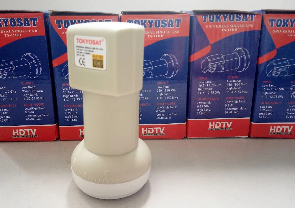 TOKYOSAT TS11HD лучший цифровой сигнал HD универсальный KU группа single lnb с высоким коэффициентом усиления низкий уровень шума спутниковая антенна LNB