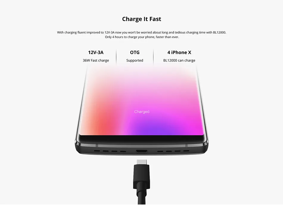 Быстрая на DOOGEE BL12000 12000 мАч батарея 4 ГБ 32 ГБ смартфон телефон 6,0 дюймов 18: 9 FHD+ 16 МП 4 камеры Android 7,0