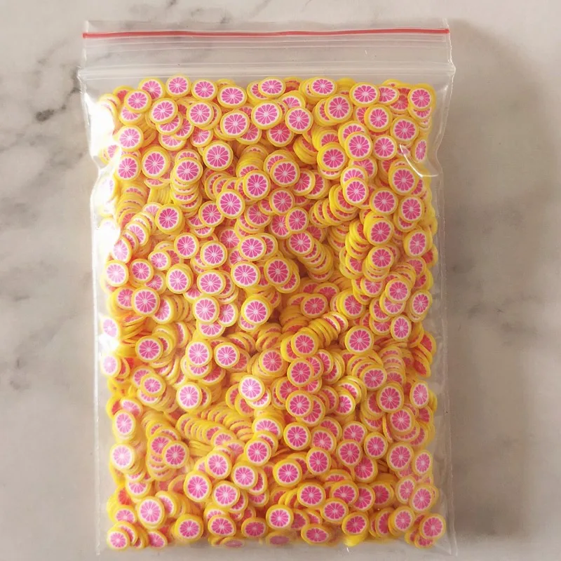 1 кг 100000 шт слайм DIY аксессуары игрушки Мини клубника фруктовые ломтики пушистые прозрачные поставки слаймов Подарочная игрушка - Цвет: 1KG