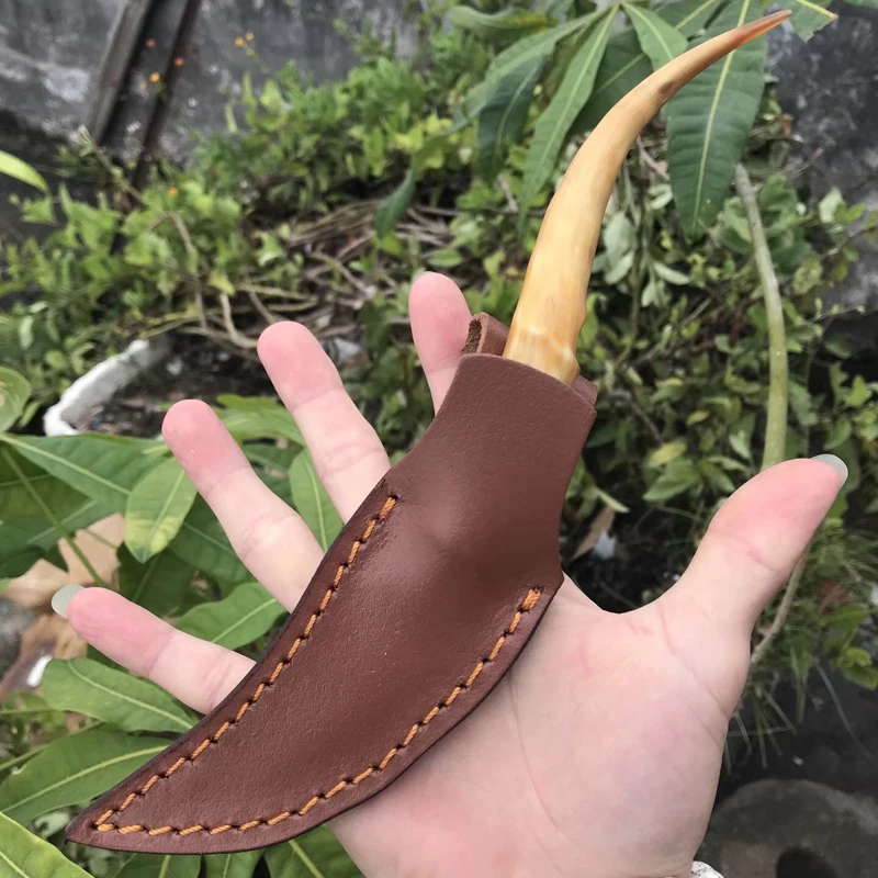 Новейшая коллекция дамасская сталь Cornu Procaprae Gutturosae охотничий нож с ручкой