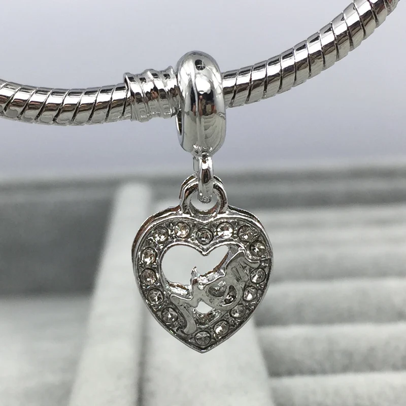 Center of My Heart M Charm Beads Fit Original Pandora Bracelet&ampBangles Fashion DIY Jewelry Gift | Украшения и аксессуары