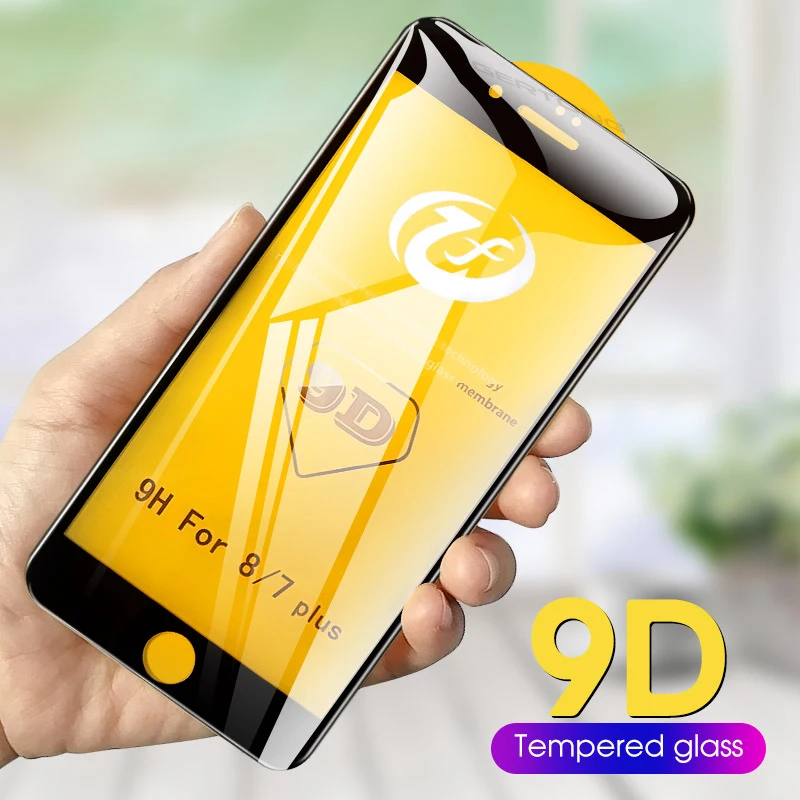 Закаленное стекло 9D с полным покрытием для защиты экрана iPhone 7 8 Plus 6 S 9H новая