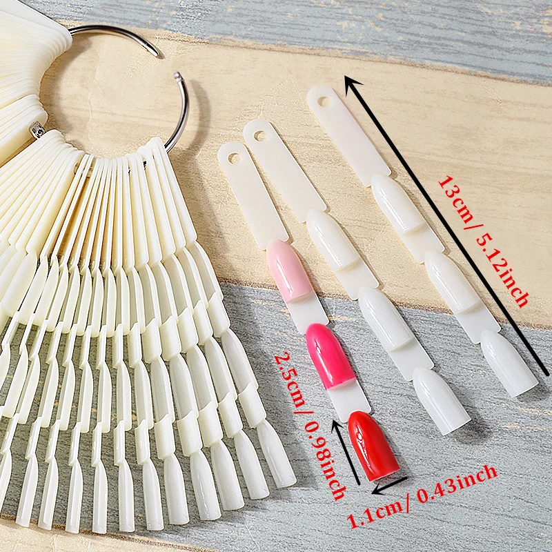50pcs/set Elegant French Manicure Stiletto Fake Nail Tips Full Cover Acrylic Artificial Transparent/Natural Nails | Красота и