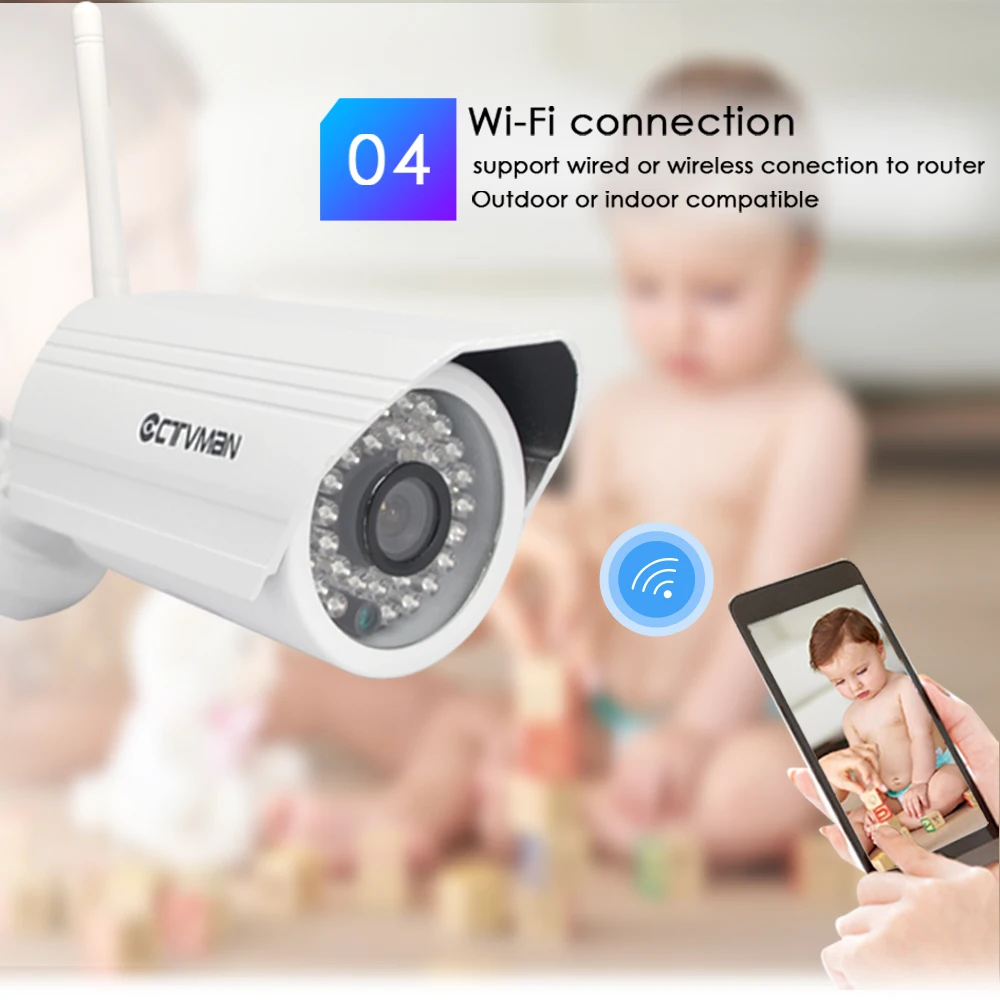 Ctvman Wi-Fi IP Камера всепогодный ip-безопасности Открытый CCTV S 720 P 1080 SD карта пуля