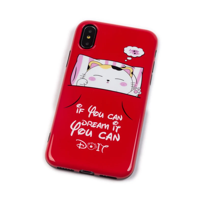 Ultra Slim Phone Case For iPhone 6 6s 7 8 Plus Cute Korea Cat Lovely Soft Silicone Cases XR Back Cover Coque X S MAX |