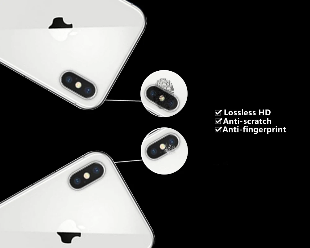Ультратонкая Защитная пленка для задней камеры из закаленного стекла Apple iPhone X