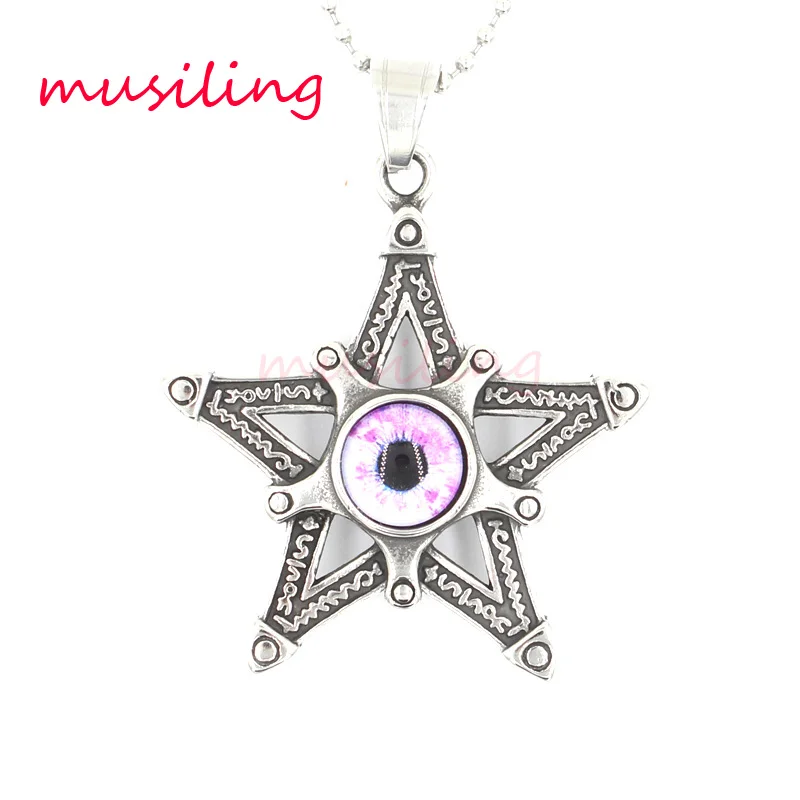 316L Stainless Steel Eye of the Demon Necklace Pendants Pendulum Star Accessories Reiki Charms Amulet Men Jewelry 1pcs | Украшения и