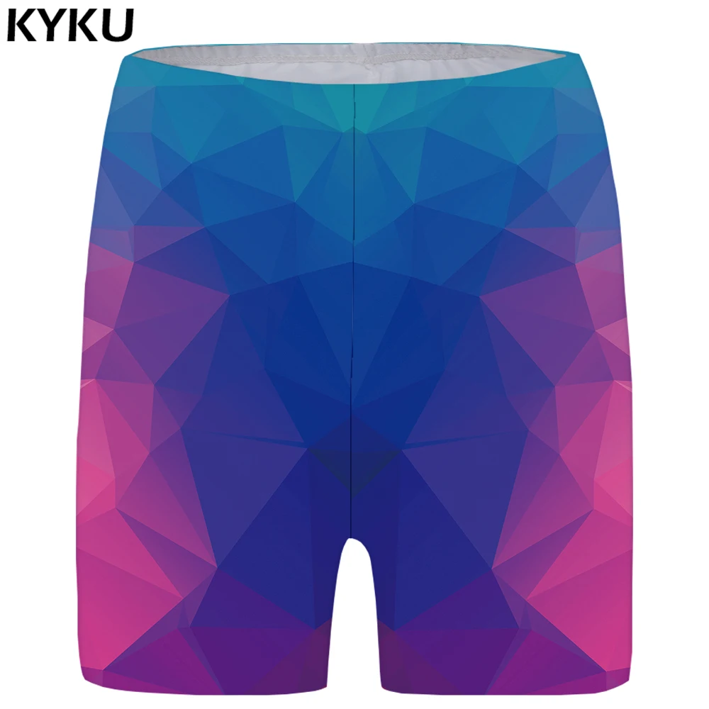 KYKU бренд Graphic Short Для женщин синий плед шорты Свободные Beachshort модные Рубашки