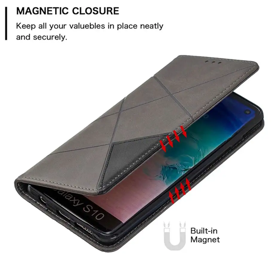 Flip Leather Case For Samsuang Galaxy S10 S10E S9 Plus A10 A20 S A30 A40 A50 A70 A7 J4 J6 2018 Note 10 Pro Phone Cover | Мобильные