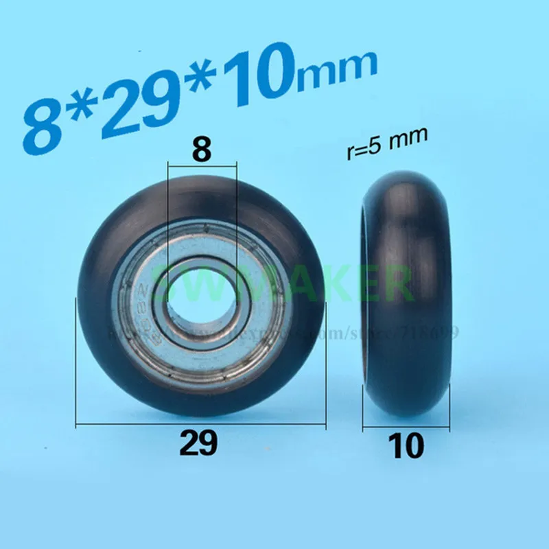 SWMAKER 8*29*10 мм нейлон POM с подшипником из стали 608ZZ ролик маленькая втулка